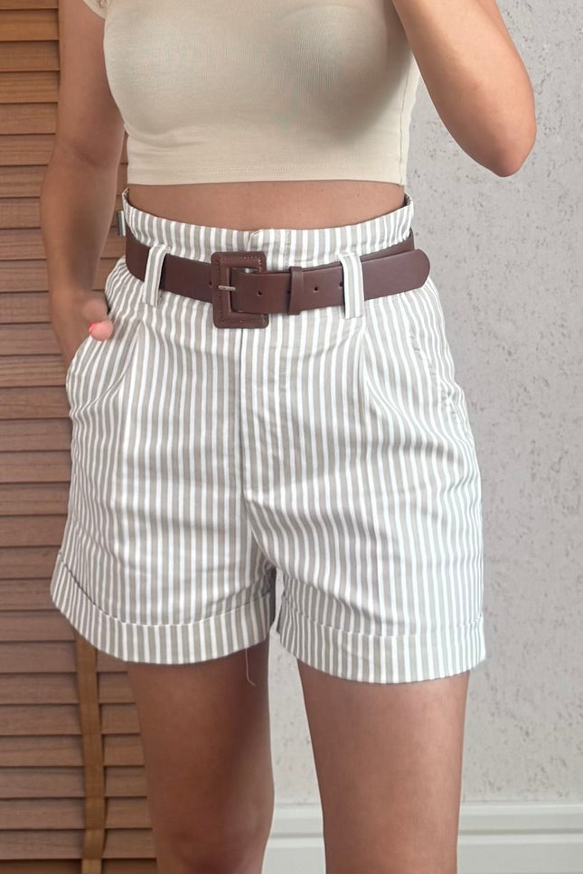 Melissa Short Striped With Belt