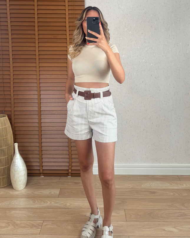 Melissa Short Striped With Belt