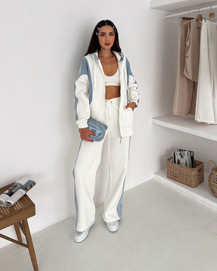 Rebecca Denim Tracksuit White