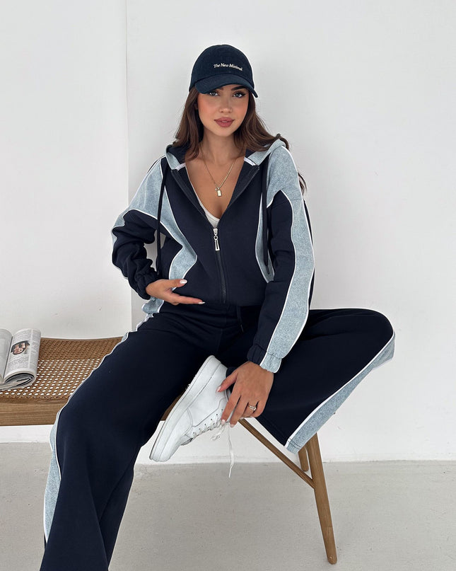 Rebecca Denim Tracksuit Navy