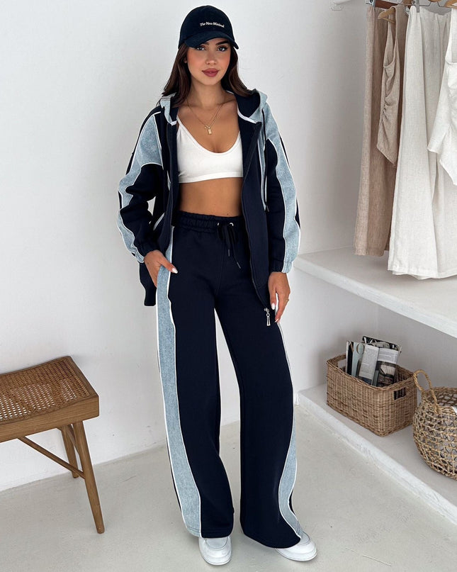 Rebecca Denim Tracksuit Navy
