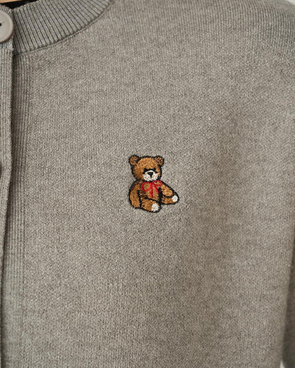 Crew Neck 5 Button Cardigan