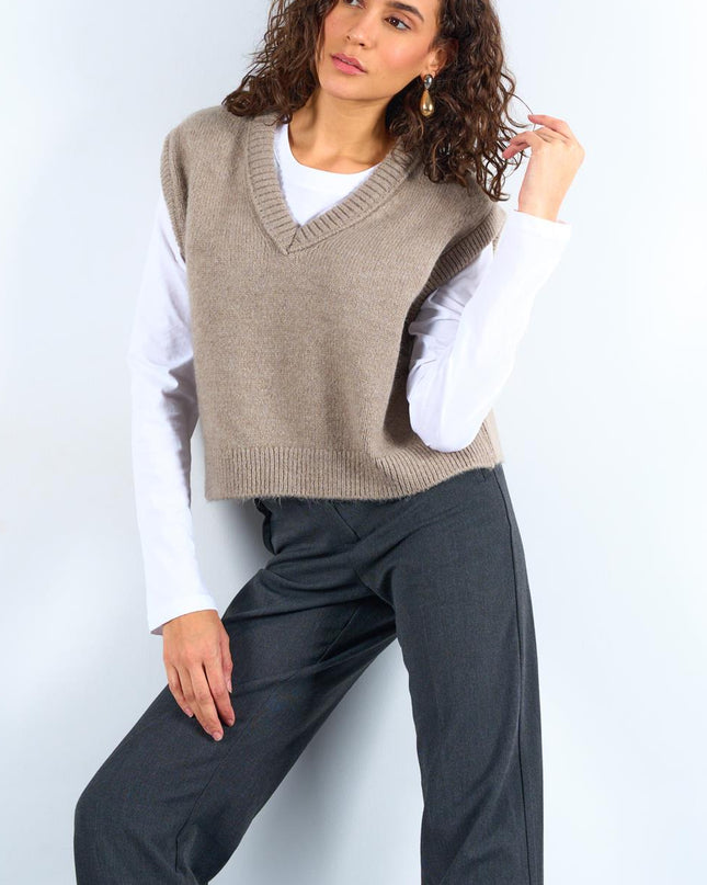 V Neck Knit Sweater