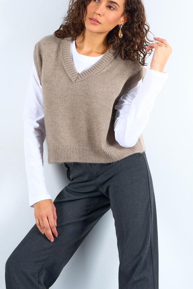 V Neck Knit Sweater