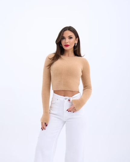 Knitted Crop Sweater