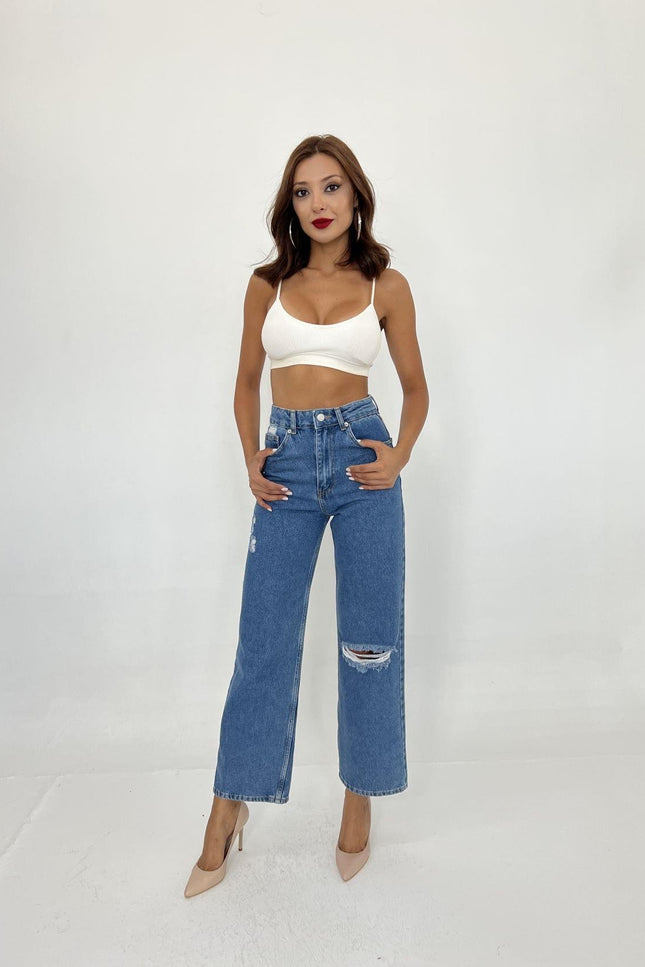 Jeans Wide Leg Blue