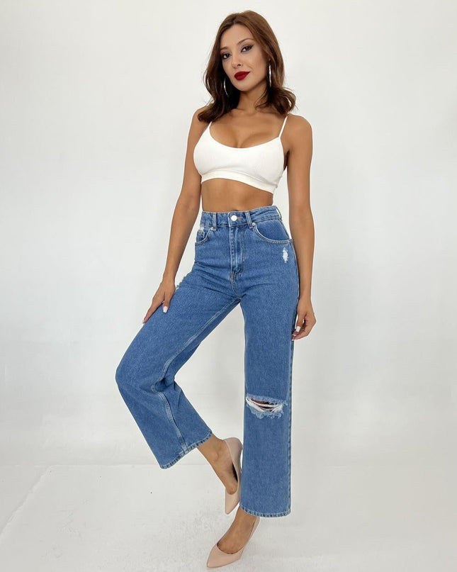 Jeans Wide Leg Blue