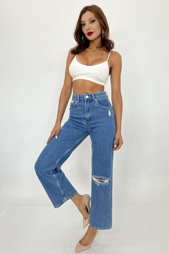 Jeans Wide Leg Blue