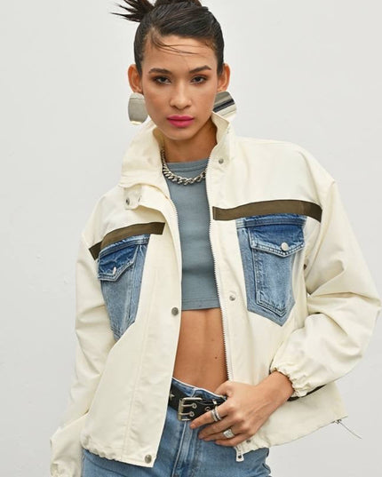 Stylish Jacket with Denim