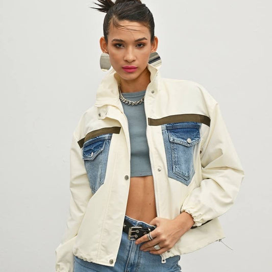 Stylish Jacket with Denim