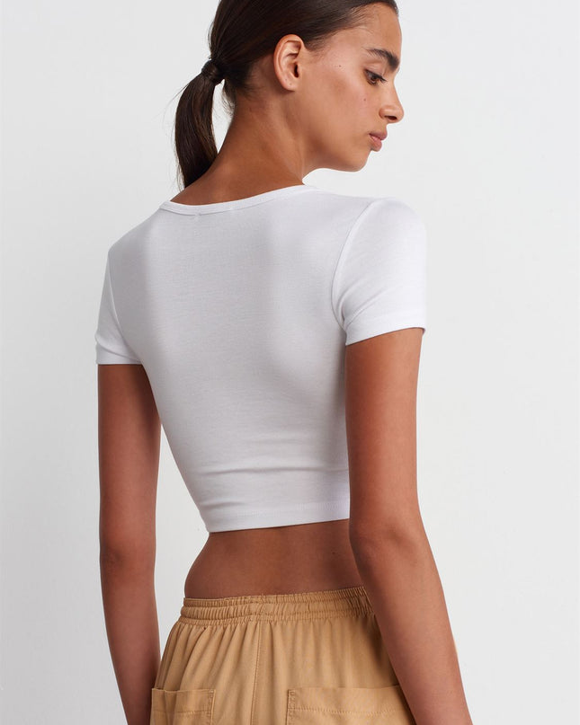 Round-Neck Crop Top T-Shirts