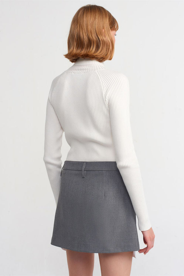 Dilvin Grey Mini Skirt
