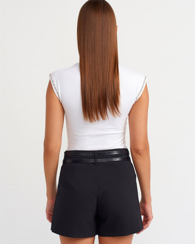 Skort Black With Belt