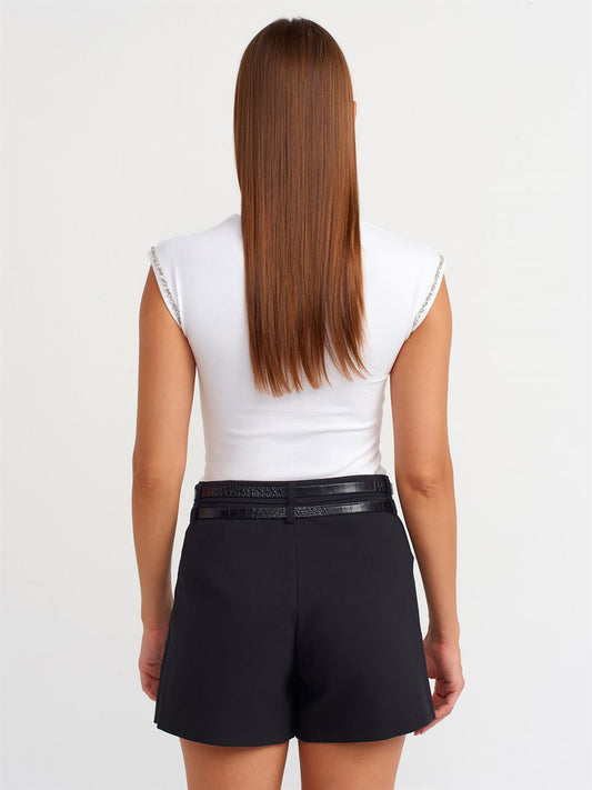 Skort Black With Belt