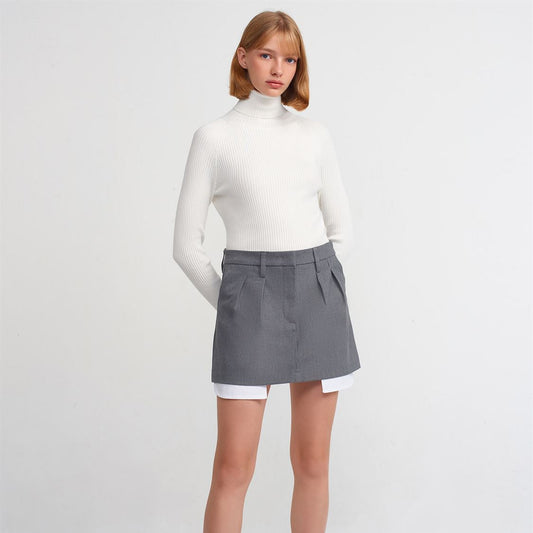 Grey Mini Skirt