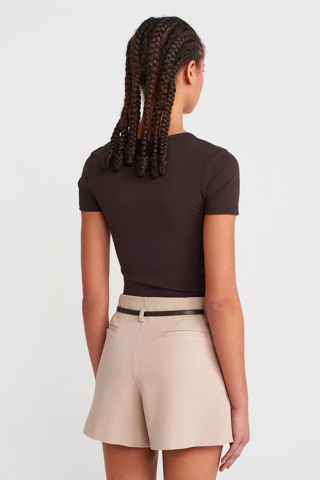 Skort Beige With Belt