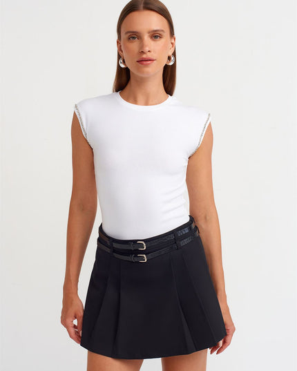 Skort Black With Belt
