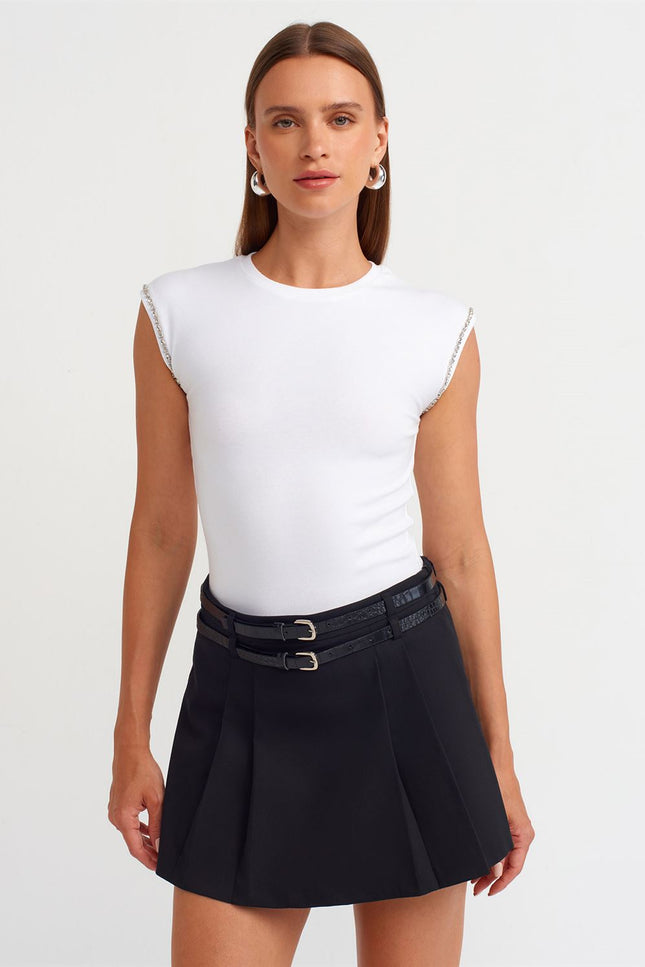 Skort Black With Belt