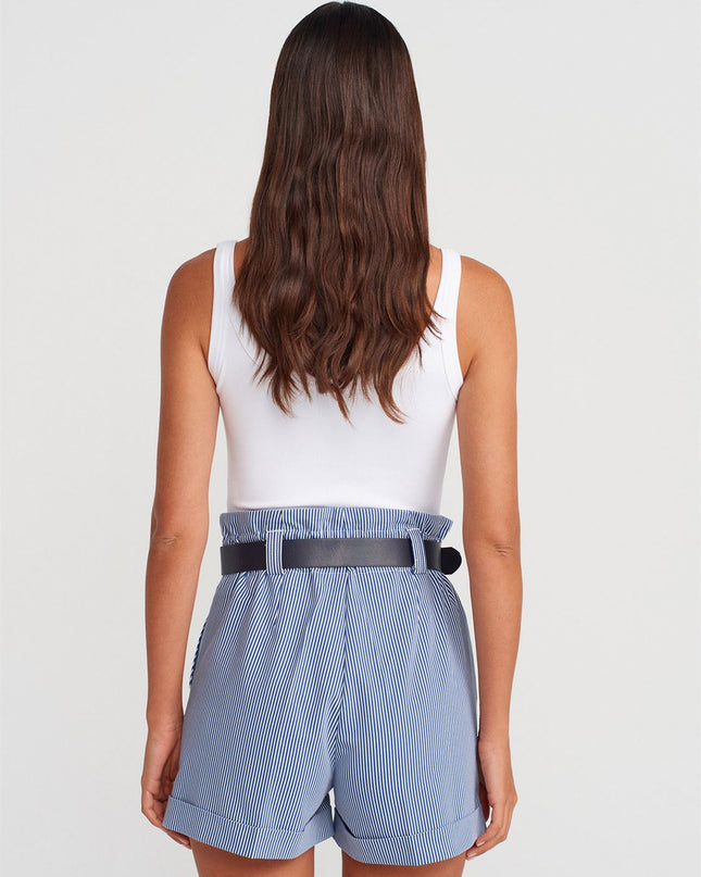 Navy Short Blue Stripped