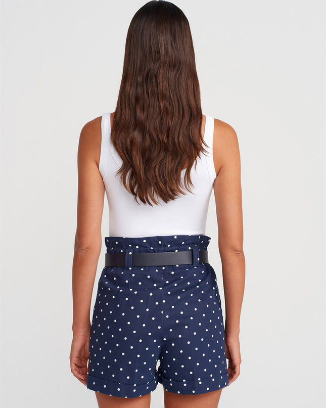 Navy Short Blue dotted white