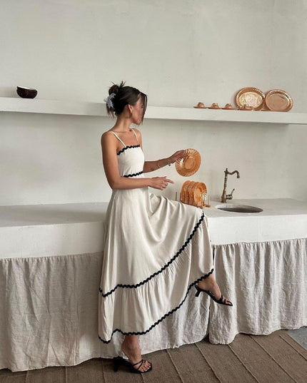 Salsa long Dress With Black design