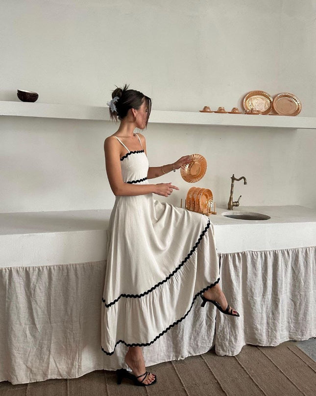 Salsa long Dress With Black design