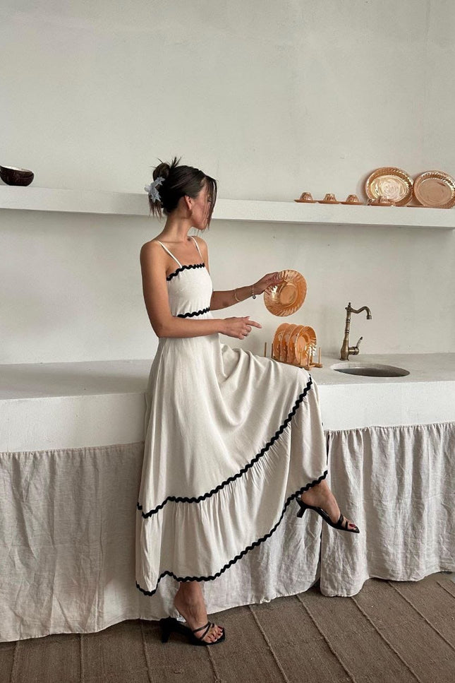 Salsa long Dress With Black design