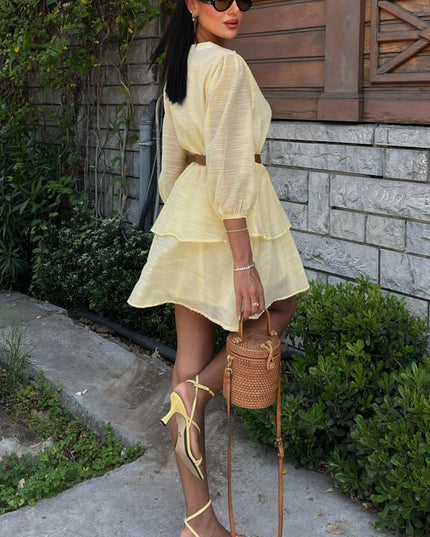 Yellow Dress With Belt