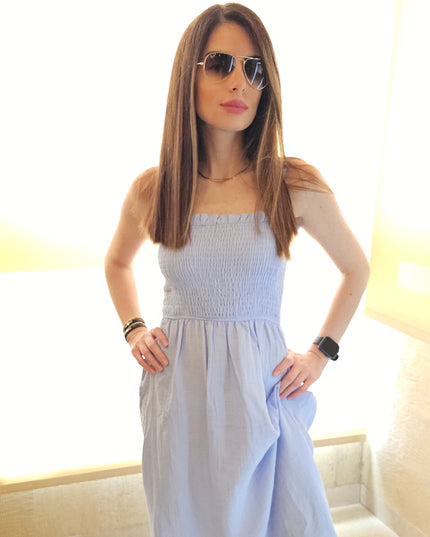 Casual Light Blue Summer Dress