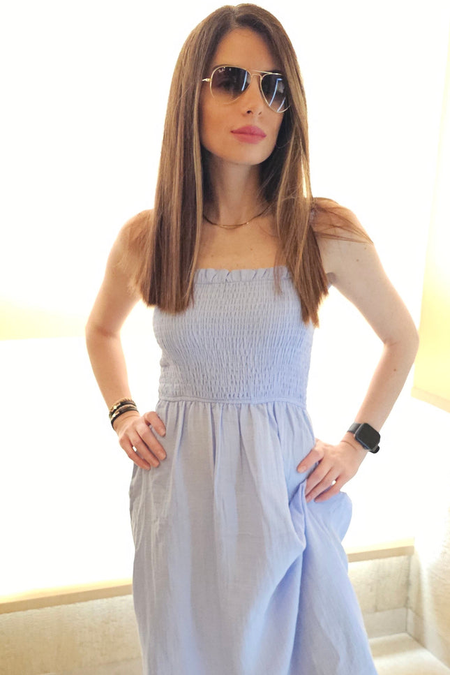 Casual Light Blue Summer Dress