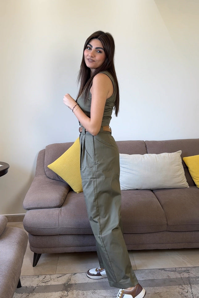 Pantsuit With Belt