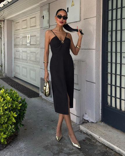 The perfect black Midi dress