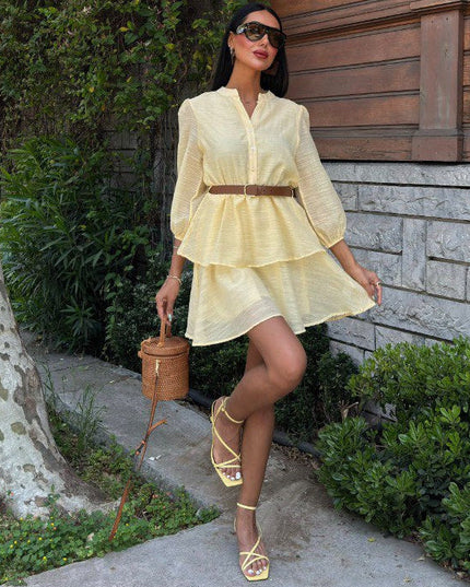 Yellow Dress With Belt