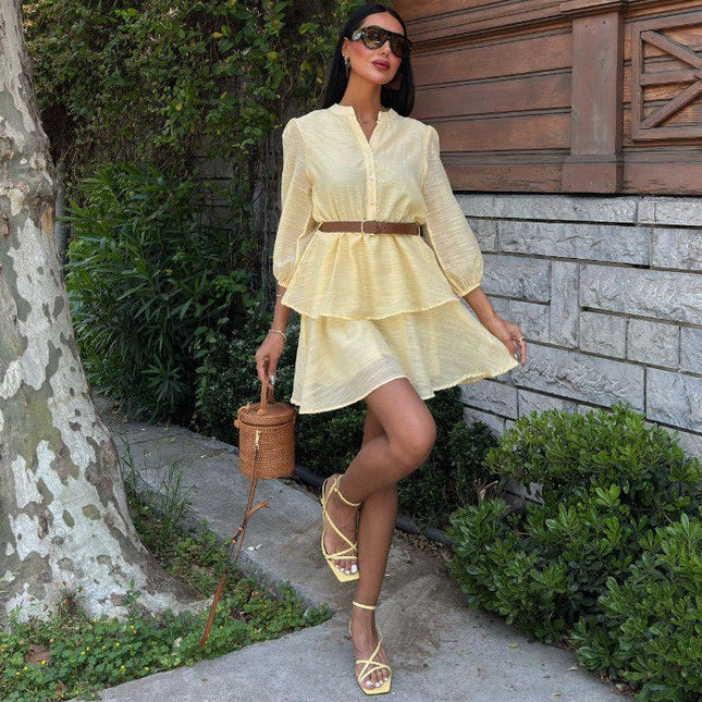 Yellow Dress With Belt