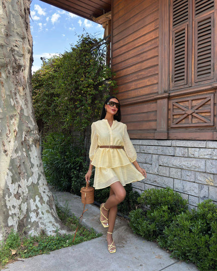 Yellow Dress With Belt