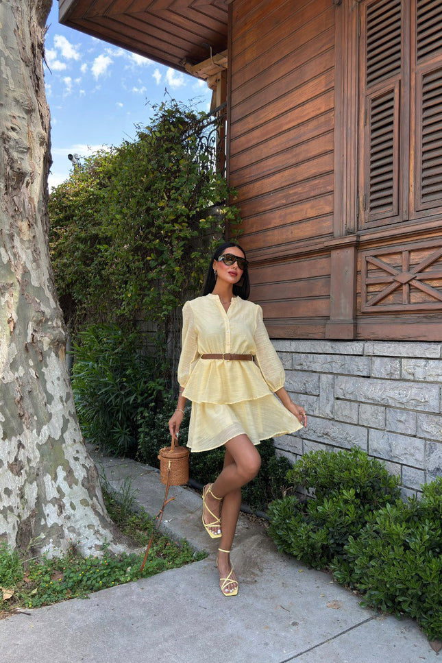 Yellow Dress With Belt