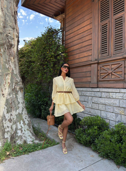 Yellow Dress With Belt