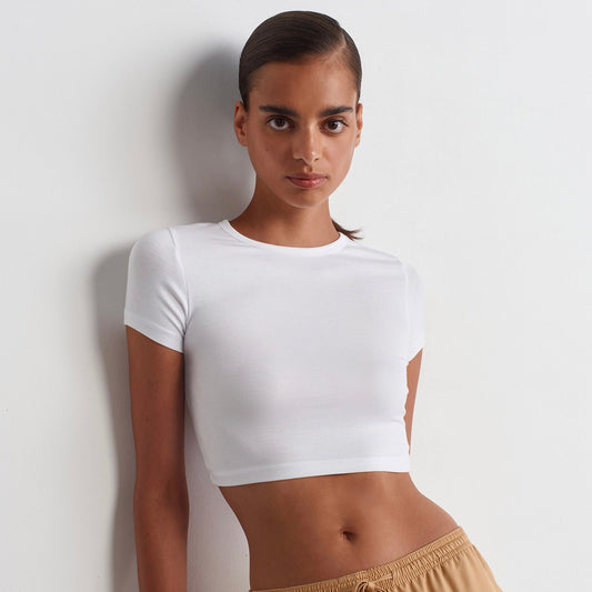 Round-Neck Crop Top T-Shirts