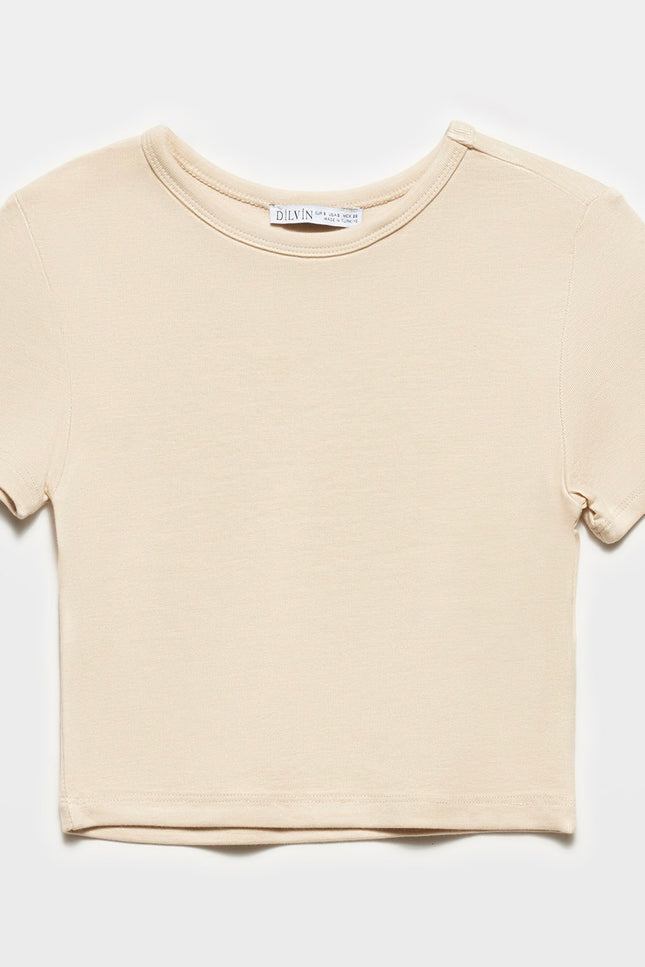 Round-Neck Crop Top T-Shirts