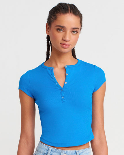 Short Sleeve Top With Snaps