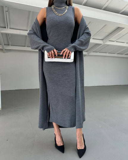 Kael Dress with long cardigan