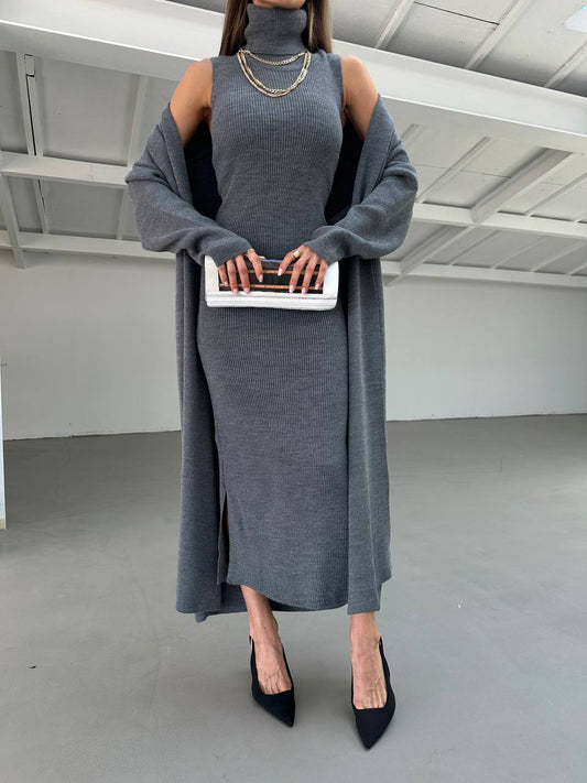 Kael Dress with long cardigan