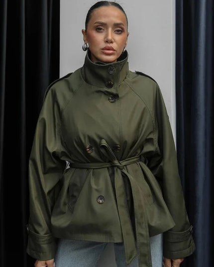 DİORA TRENCH COAT - KHAKİ