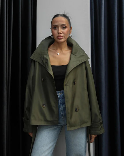 DİORA TRENCH COAT - KHAKİ