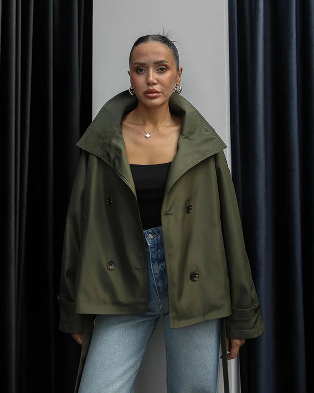 DİORA TRENCH COAT - KHAKİ