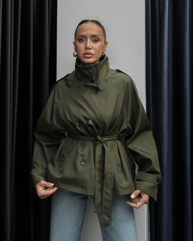 DİORA TRENCH COAT - KHAKİ
