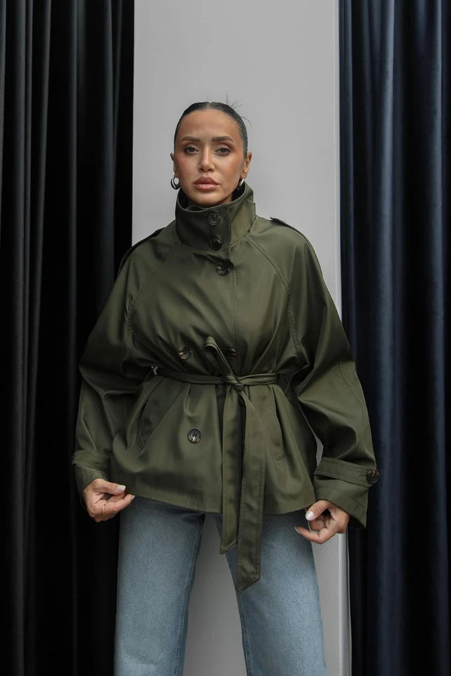 DİORA TRENCH COAT - KHAKİ