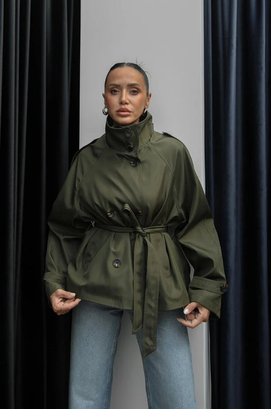 DİORA TRENCH COAT - KHAKİ