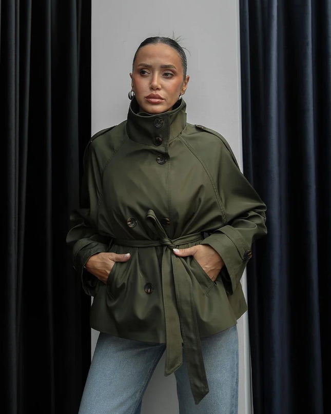 DİORA TRENCH COAT - KHAKİ