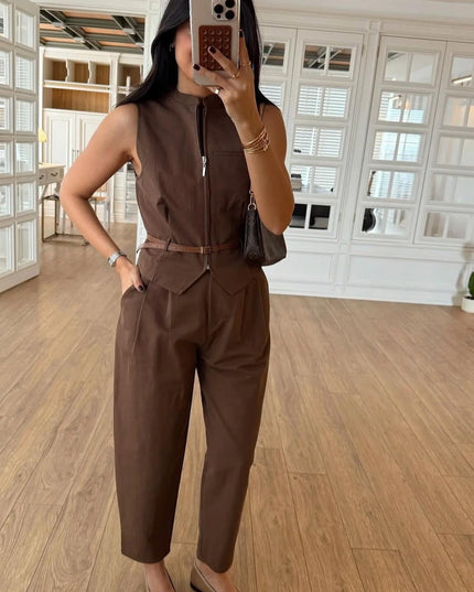 Victoria Set Pants With Vest And Belt